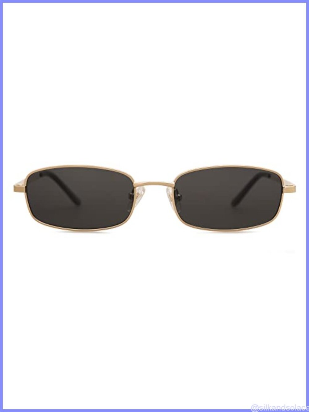 Trendy Rectangle Sunglasses Retro 80s 90s Y2k Chic Narrow Thin Skinny Sunnies